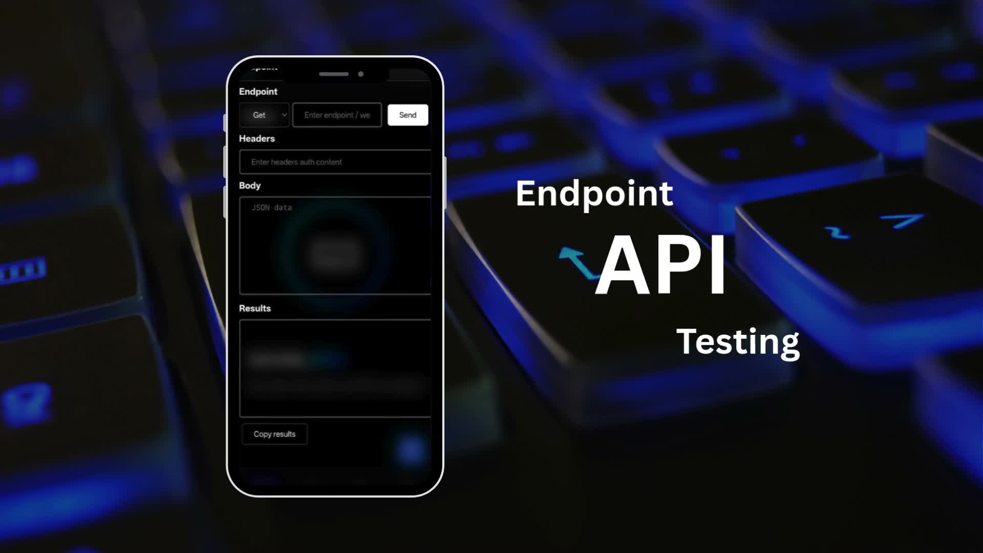 Whirlsen 5 Endpoint API Testing module showing a sample GET request by Yash12007